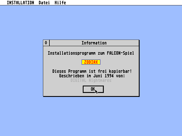 Zodiax [Falcon030] atari screenshot